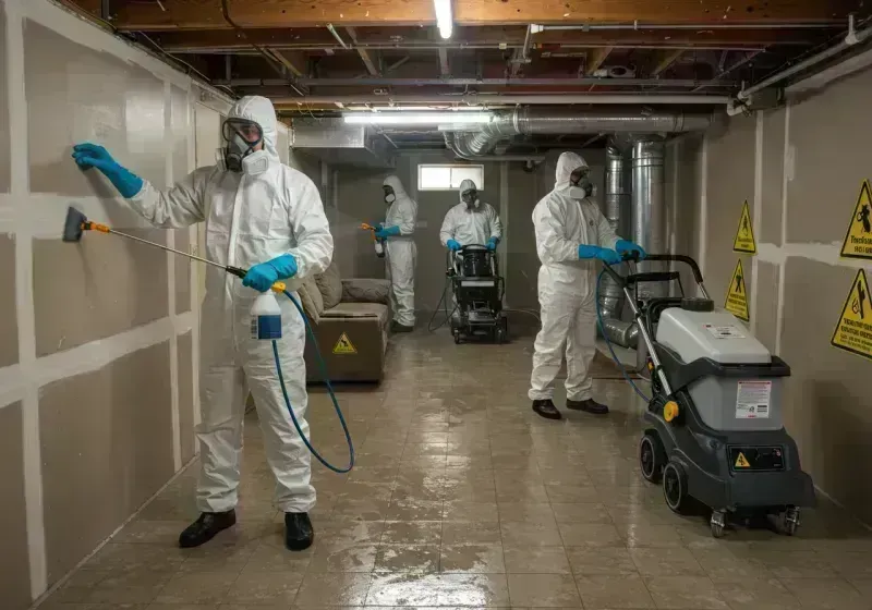 Basement Moisture Removal and Structural Drying process in Marion County, GA